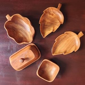 Vintage Monkey Pod Wooden Dish Set